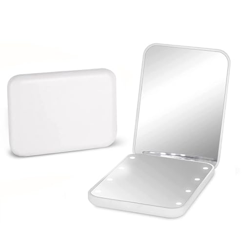 Kintion Pocket Mirror 1X3X LED Compact Travel Makeup Mirror