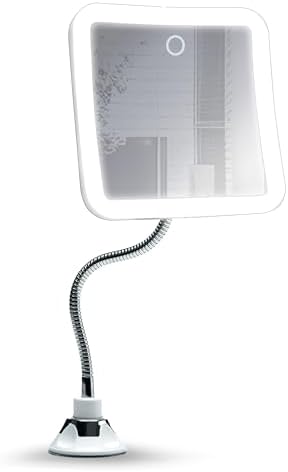 Fancii 10x Flexible Magnifying Mirror with 3 LED Settings