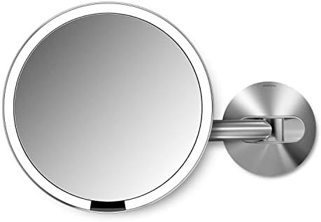 Simplehuman Brushed 8 Round Wall Mount Sensor Makeup Mirror