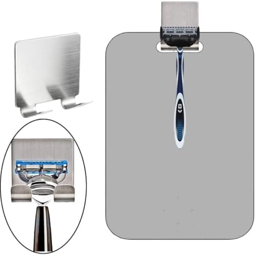 Anti-Fog Shower Mirror Crystal Clear Razor Holder Impact Resistant