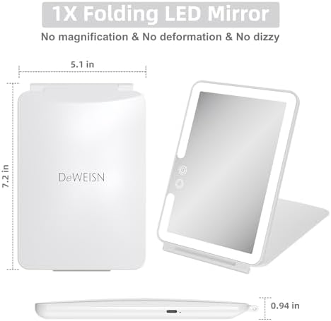 Enhance Your glamor with the Deweisn Folding Travel Mirror