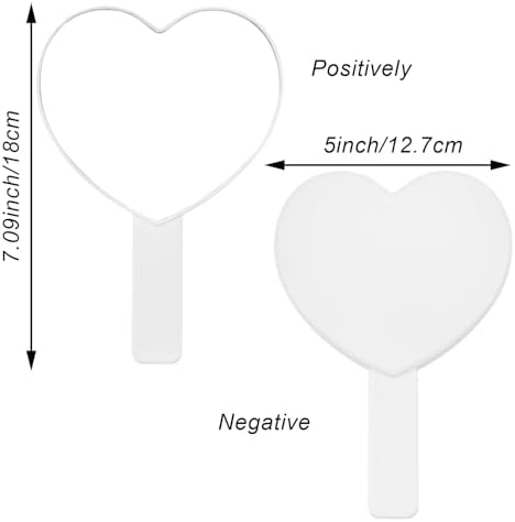 Compact Heart-Shape Makeup Mirror Handheld