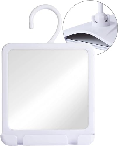 MirrorVana Dual Anti-Fog Shower Mirror - 8x7 White