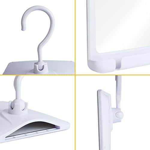 MirrorVana Dual Anti-Fog Shower Mirror - 8x7 White
