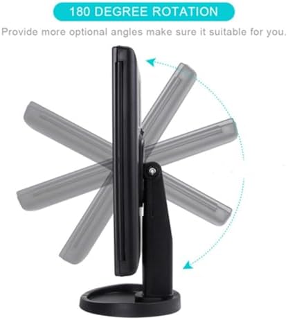 Compact Stylish 3x2x Magnifying Vanities with Touch Screen Light Black