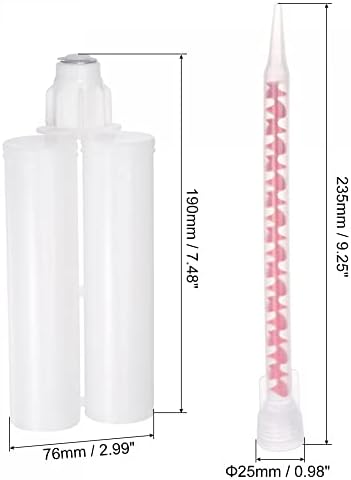 Super uxcell 2Pcs Epoxy Gun Adhesive Cartridge Easy to Use Dual Glue