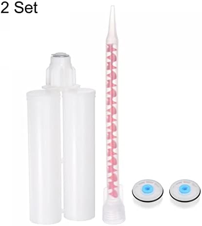 Super uxcell 2Pcs Epoxy Gun Adhesive Cartridge Easy to Use Dual Glue