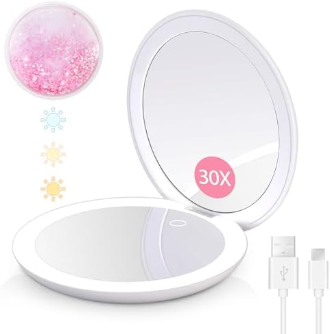 B Beauty Planet Rechargeable Compact Makeup Mirror with Light
