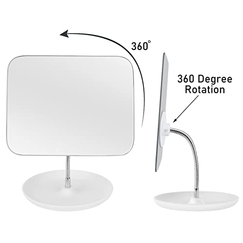 Adjustable Makeup Mirror with Stand Perfect for Travel Home
