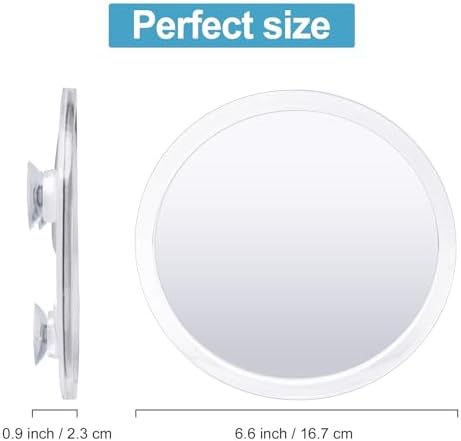 Fog-Free Shower Mirror with Suction Cups