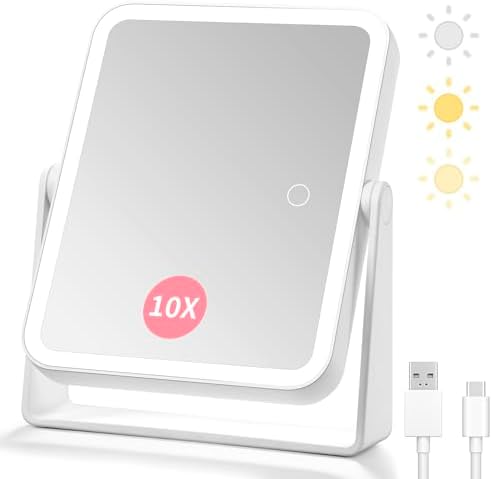Smart Travel Makeup Mirror with Light