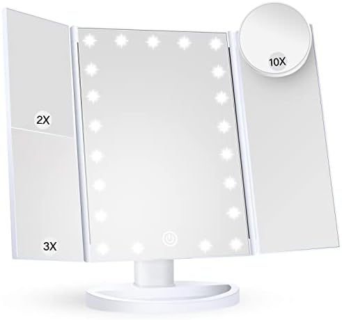 Portable HUONUL Makeup Mirror with Lights and Touch Control