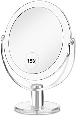 Double-Sided Magnifying Vanity Mirror with 1X15X Swivel Stand