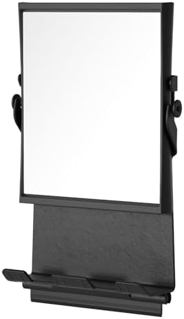 Fogless Dual-Sided Shaving Mirror with Anti-Fog Technology - Black