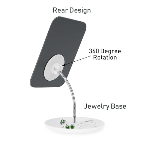 Adjustable Makeup Mirror with Stand Perfect for Travel Home