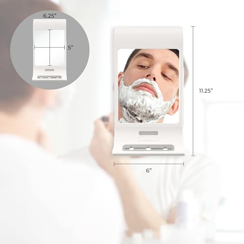 Fog-Free LED Shower Mirror with Secure Mount