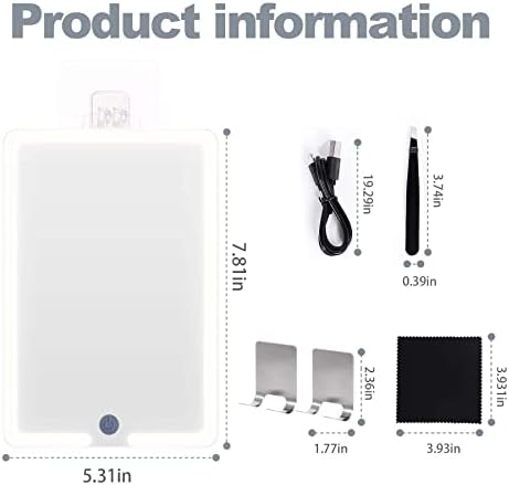 Jadazror Heated Shower Mirror for Shaving