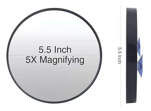 Versatile 5X Magnifying Mirror with Suction Cup