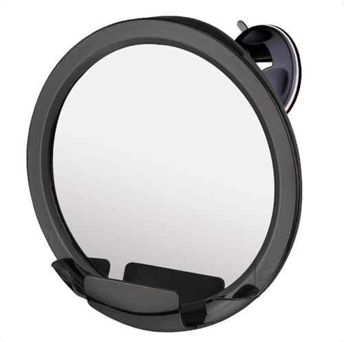 MIRRORVANA Dual Antifog Shower Mirror - 8 Round Black