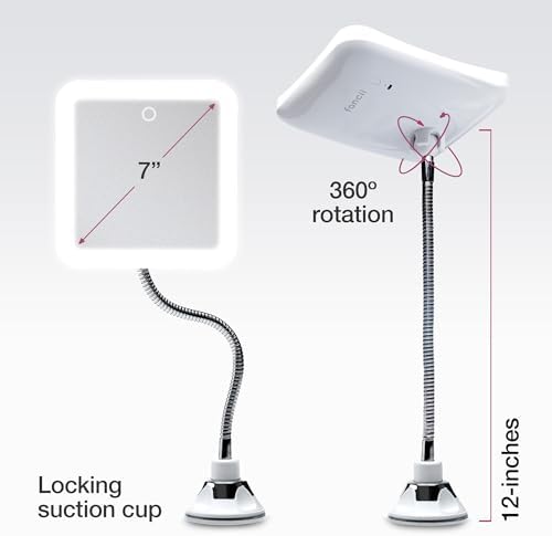 Fancii 10x Flexible Magnifying Mirror with 3 LED Settings