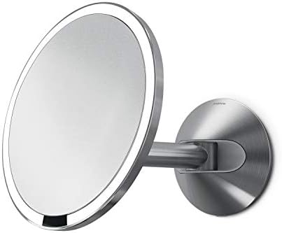 Simplehuman Brushed 8 Round Wall Mount Sensor Makeup Mirror