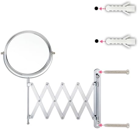 WELLLINK 7-inch Wall-Mounted Makeup Mirror 1X7X Magnification