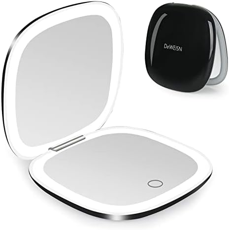 Makeup Mirror Compact with 1X 10X Dimmable Light