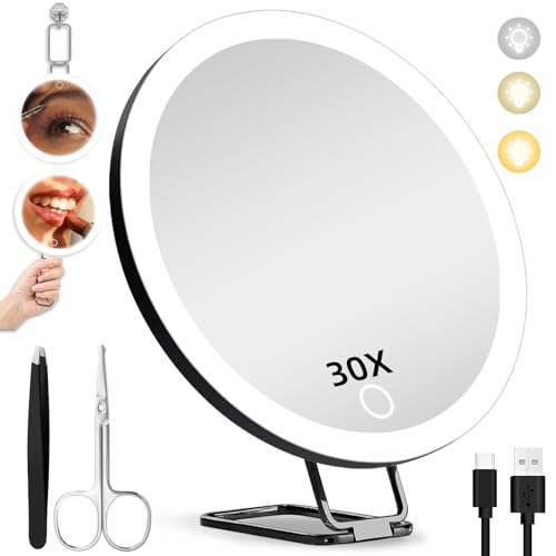 30X Magnifying Mirror with Light