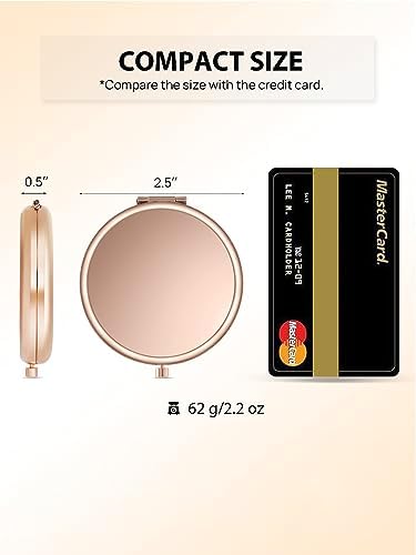 Compact Rose Gold Makeup Mirror
