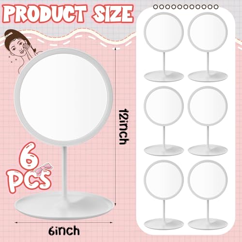 6 x Parties Promotion 6 x Makeup Mirrors White