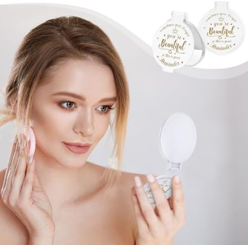 18 PCS Compact Round Glass Mirror for Women