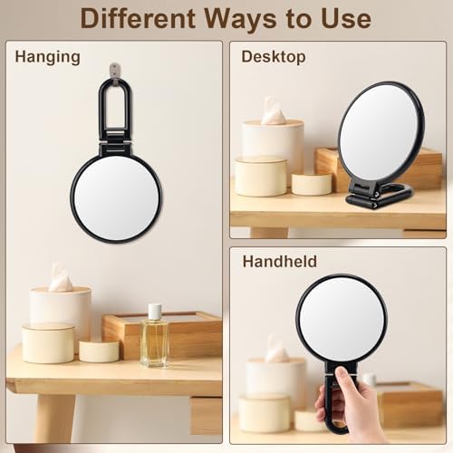 BOOMIBOO 10x Magnifying Handheld Travel Mirror