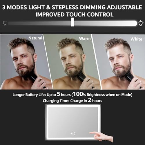Vanexiss Rechargeable Trifold Mirror
