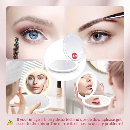 B Beauty Planet Rechargeable Compact Makeup Mirror with Light