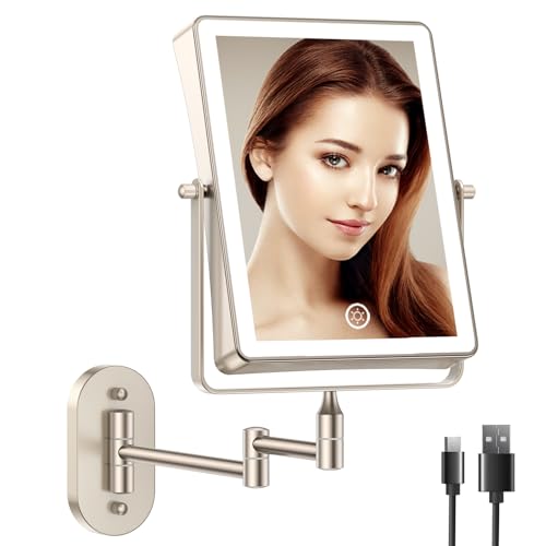 FASCINATE Wall-Mounted Rechargeable Makeup Mirror