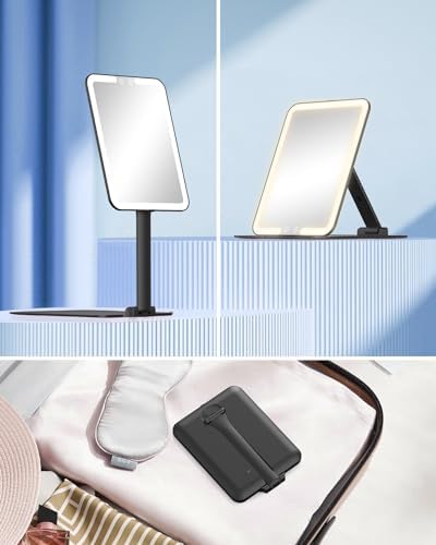 Gospire Travel Makeup Mirror with Rechargeable Light
