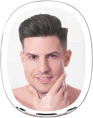 Fog-Free LED Shaving Mirror for Men Swivel Travel-Friendly