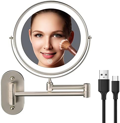 Portable Wall-Mounted Makeup Vanity Mirror Durable Rechargeable Basic