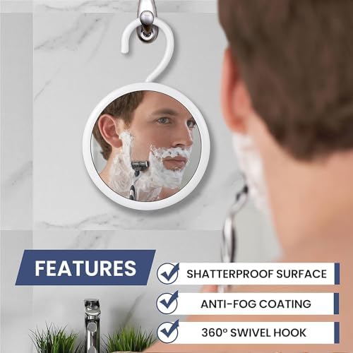MirrorVana 67in Round Shower Shaving Mirror with Anti-Fog Optimize Grooming