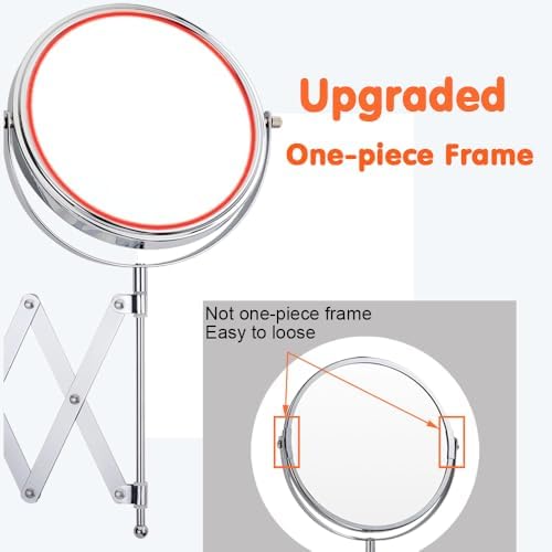 WELLLINK 7-inch Wall-Mounted Makeup Mirror 1X7X Magnification