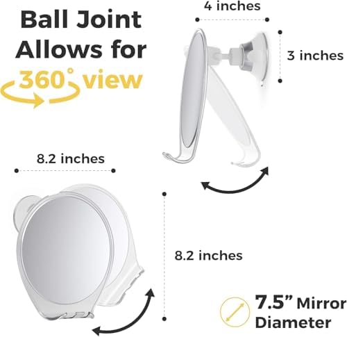 HoneyBull Effortless Shaving Mirror with Razor Crystal ClearView