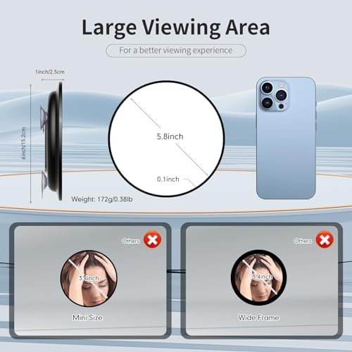 30x Travel Magnifying Mirror with Stand and Suction Cups