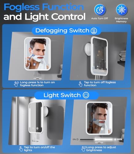 Heated Fogless Shower Mirror