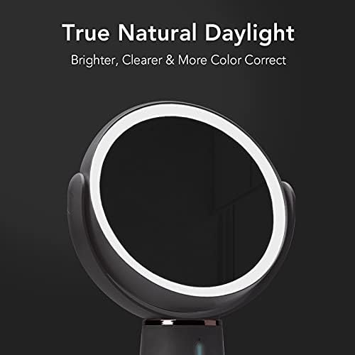 Fancii LED Double-Sided Makeup Mirror with 1x10x Magnification