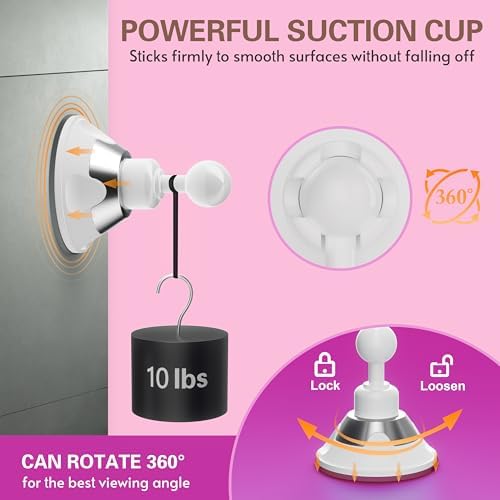 10X Magnifying LED Mirror with LED Lights Swivel Base and Travel Ready