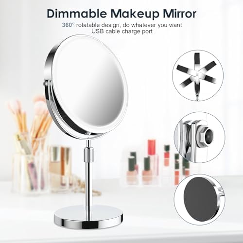 Adjustable Makeup Mirror wLights