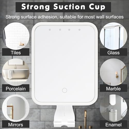FANDENINI Heated Fogless Shower Mirror with LED Lights