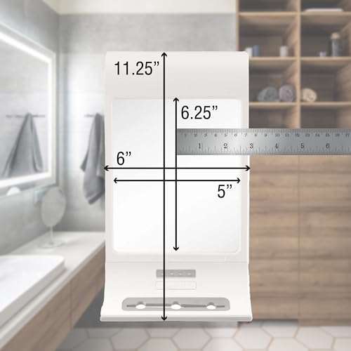 Fog-Free LED Shower Mirror with Secure Mount