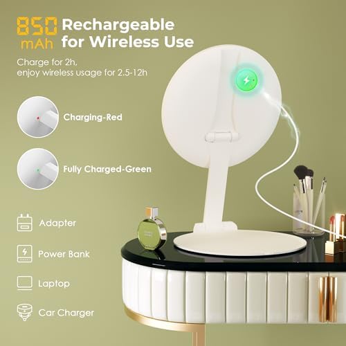 Sucedey Makeup Mirror with Lights - Travel-friendly Vanity Mirror