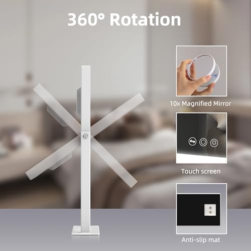 VANITII LED Vanity Mirror with 360-Rotation Smart Lighting